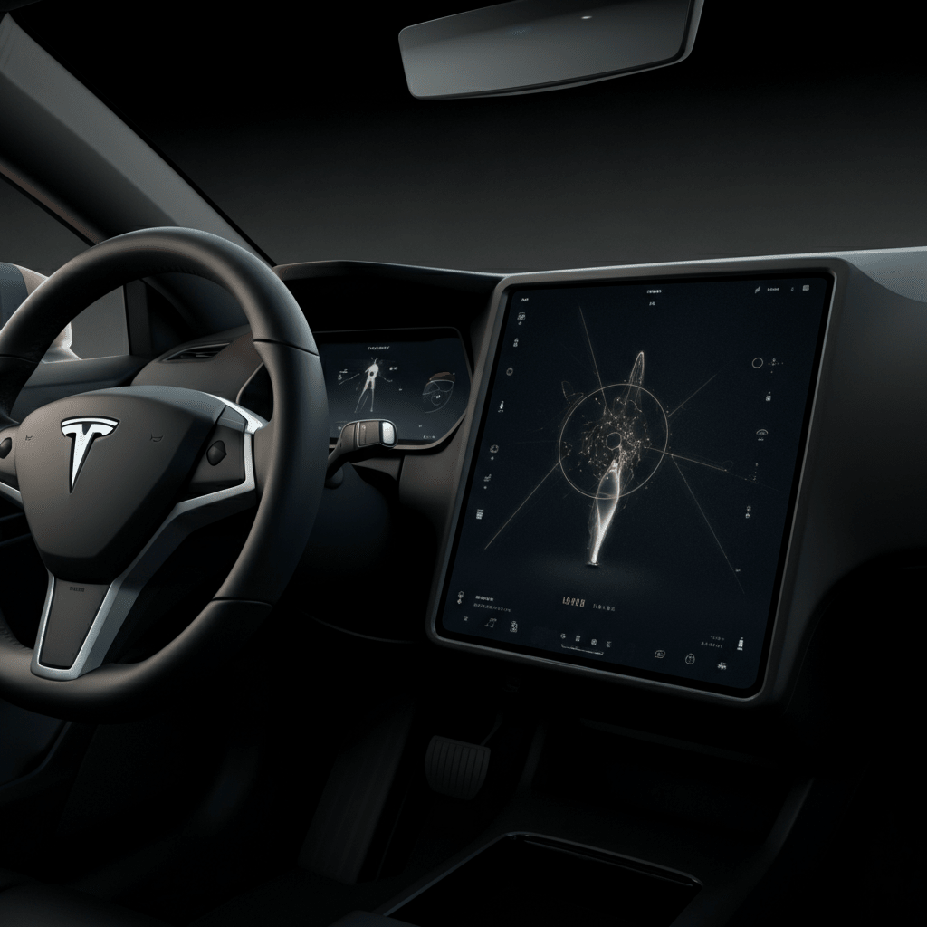 Tesla Cybercab Display Highlights Groundbreaking Interior Wizardry in