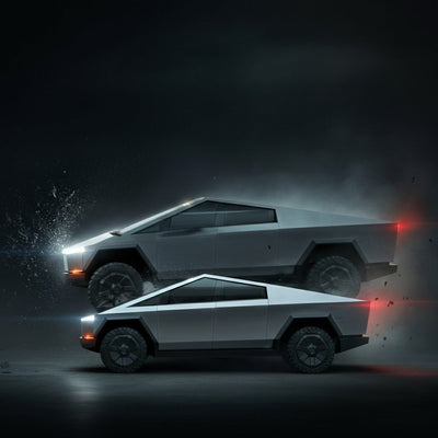 Tesla Cybertruck, Epik Başarısız Dodge Charger'dan Bir Darbe Aldı
