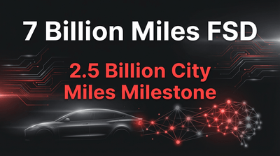 Tesla FSD Fleet Nears 7 Billion Miles with 2.5 Billion City Miles Marking Major AI Milestone