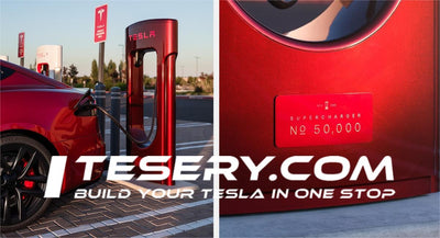 Tesla'nın 50.000'inci Süper Şarj Cihazı: Ultra Kırmızı Özel Sürümün Tanıtımı!