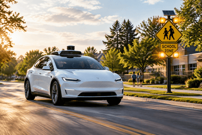 NHTSA Reportedly Probes Tesla Robotaxi School-Zone Speeding Claims