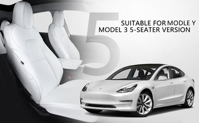 2024'te Tesla Model Y Beyaz Koltuk Kılıfları ve Çevresindeki Koruyucu Tesla Aksesuarları Açıklandı