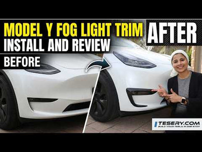 Tesery Model Y Carbon Fiber Fog Light Trim Install Guide
