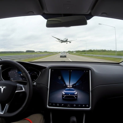 Tesla Gösterge Kamerası Videosu İnanılmaz Uçak Kazası Önleme Manevrasını Kaydetti