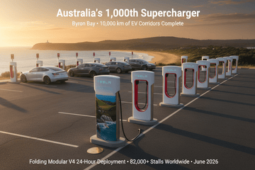 Tesla's 1,000th Australian Supercharger Opens in Byron Bay — And the Folding V4 Tech Behind the Speed - Tesery Official Store