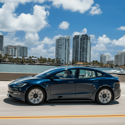 Tesla's Autonomous Future, Encased in Glass, Rolls Through Miami
