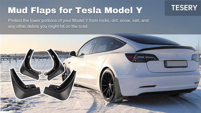 Tesla Çamur Paçalıkları Sıçrama Koruyucuları Model 3 ve Model Y ile ne yapar?
