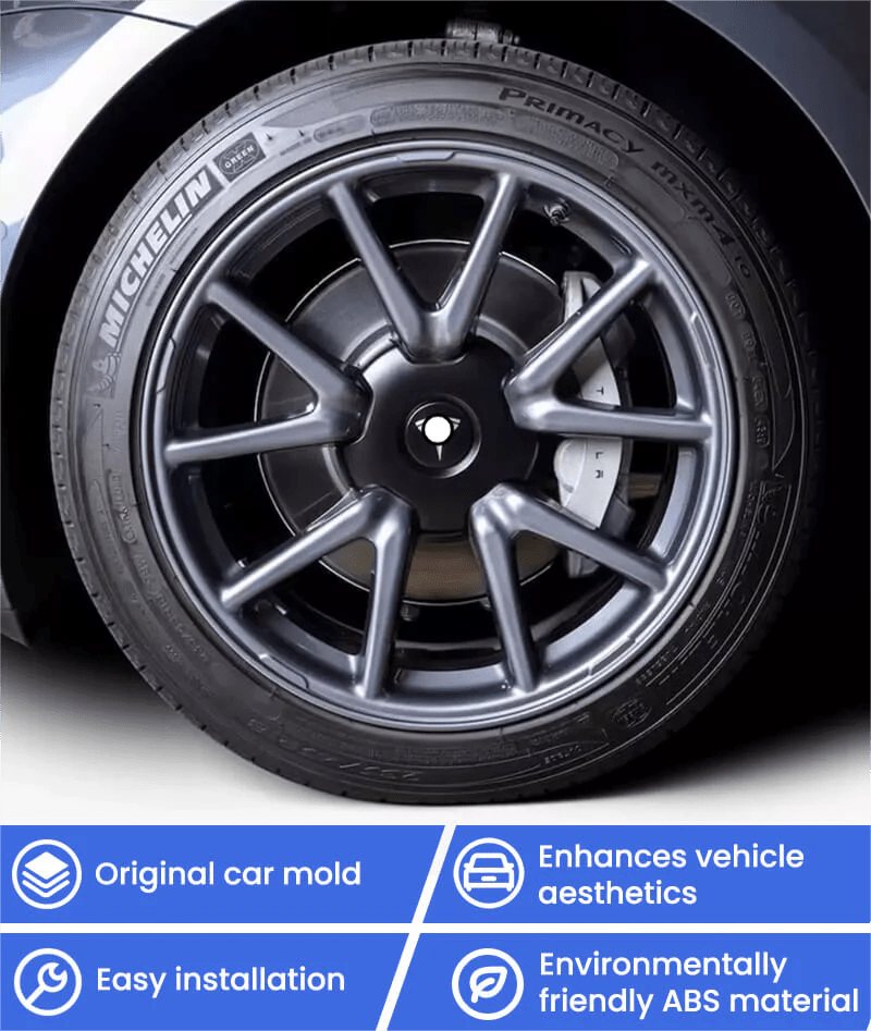 18" & 19” Hub Center Caps for Model 3 (2017 - 2023) | Quick - Snap & Tool - Free - Tesery Official Store