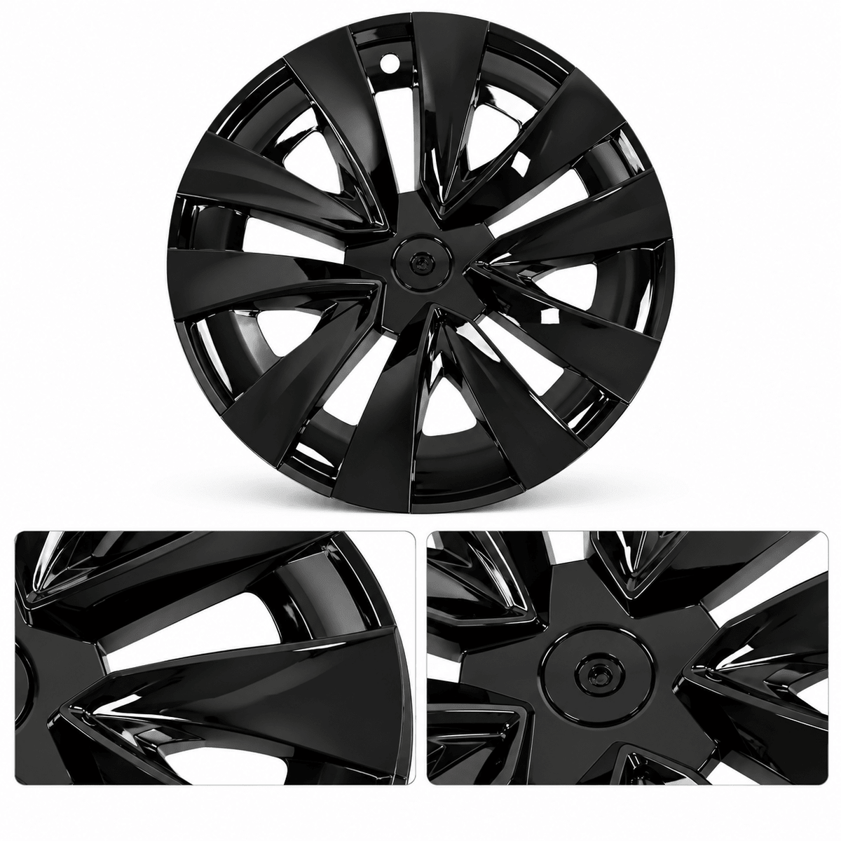 18" V-Spoke Full-Coverage Wheel Covers for Tesla Model 3 Standard 2026+ (Set of 4) - Tesery Official Store