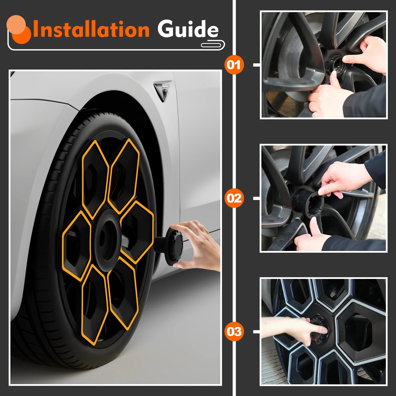 19" Wheel Covers for 2025 Tesla Model Y Juniper | Center - Lock - Tesery Official Store