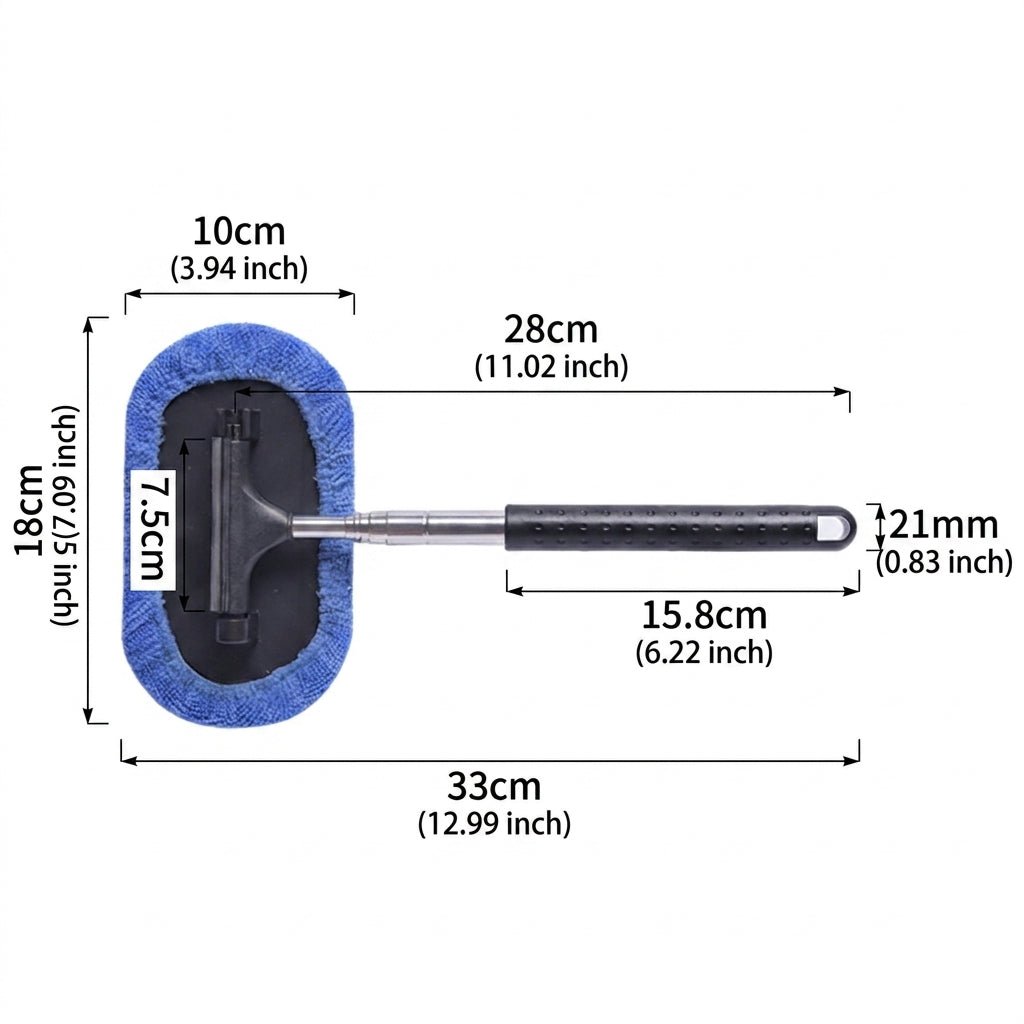 3 - in - 1 Car Window Wiper with Extendable handle | 180° Rotating - Tesery Official Store