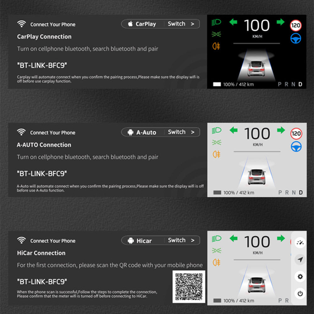 8.8 Inch Touch Screen Instrument Cluster Dashboard Display for Model 3 / Y - Tesery Official Store