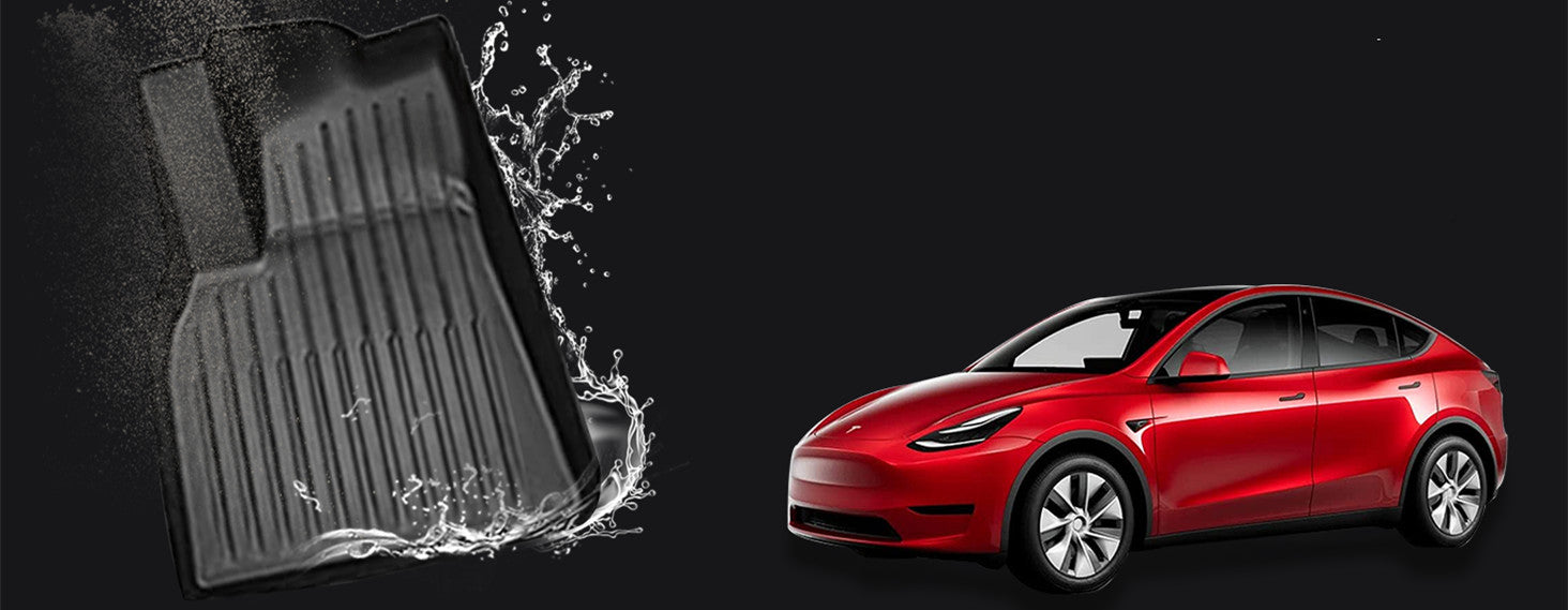 All Weather TPE Floor Mats for Tesla Model Y 7 Seats
