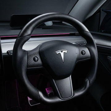 Tesla Model 3 / Y için Karbon Fiber Spor Direksiyon 【Stil 39】