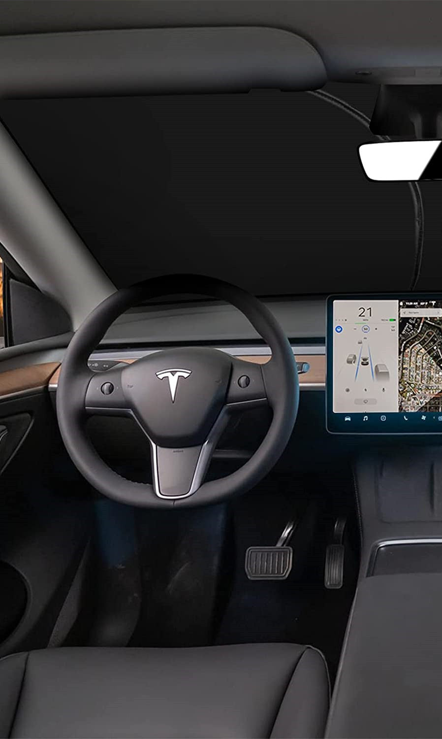 Tesla Model 3 / Y Front Windshield Sunshade | Heat & UV Protection - Tesery