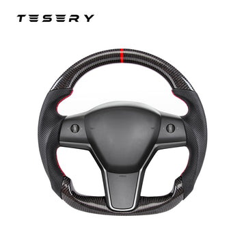 TESERY Sport Carbon Fiber Steering Wheel for Tesla Model 3 / Y