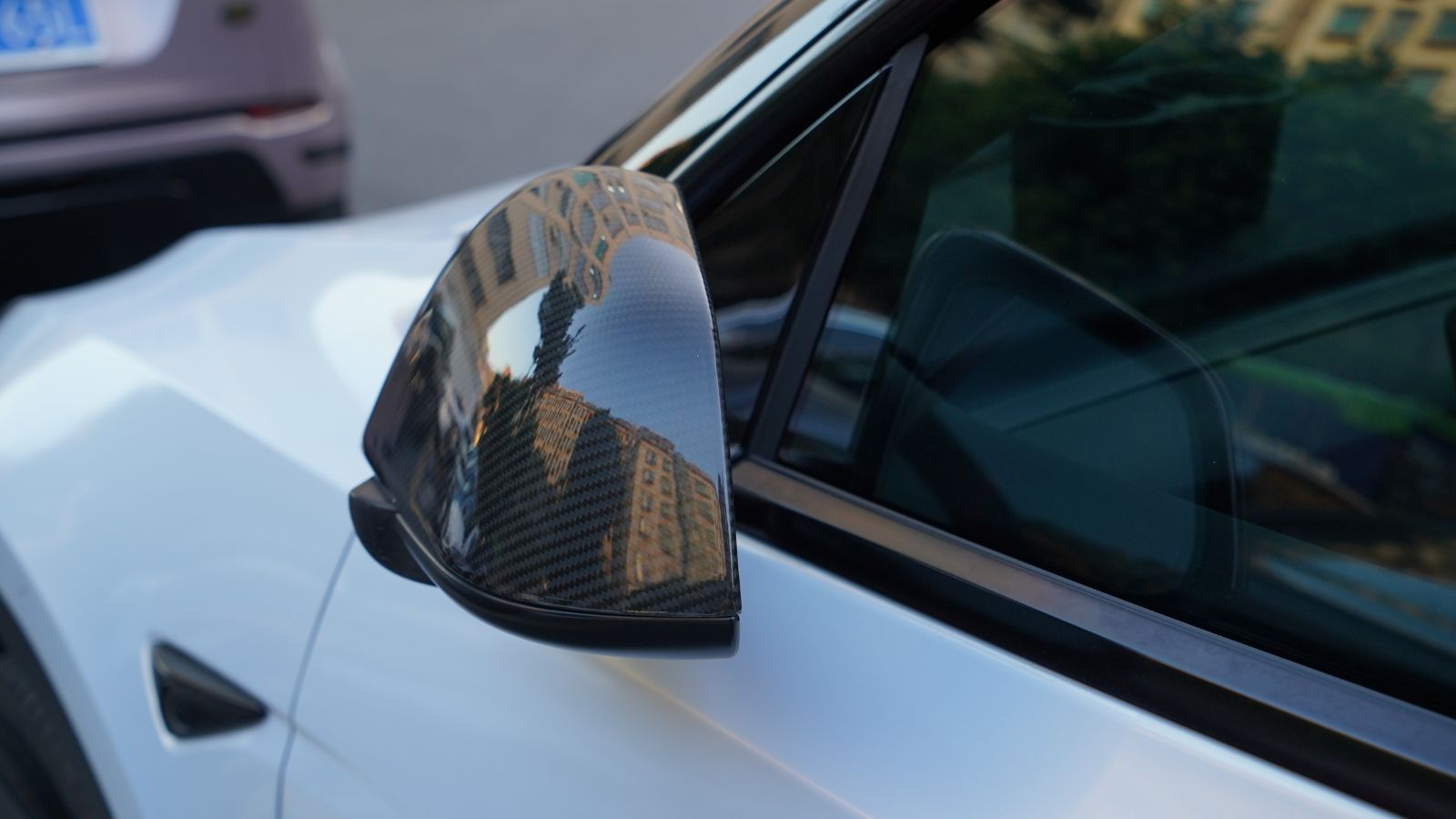 TESERY Carbon Fiber Side Mirror Cover for Model Y/3 Highland