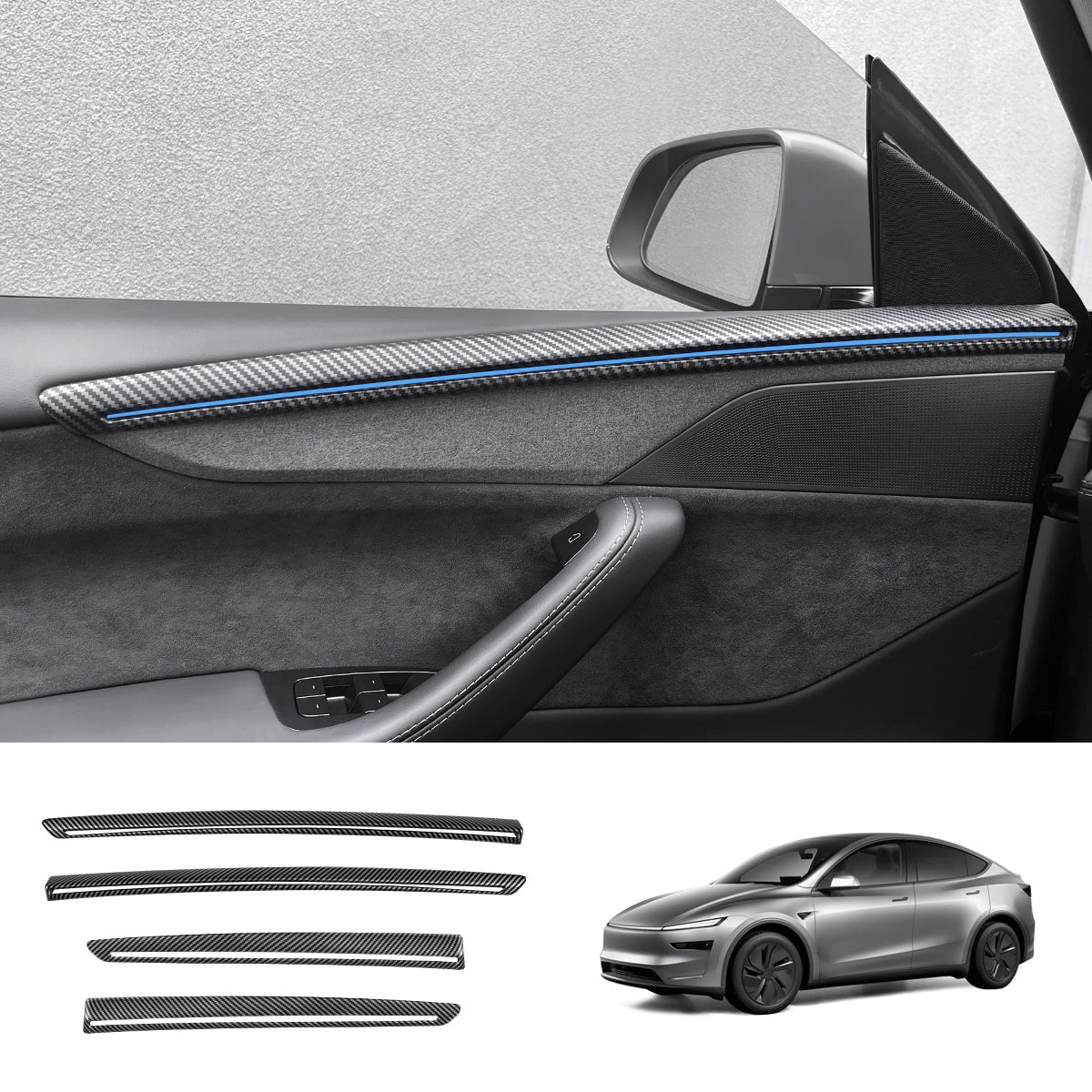 ABS Interior Door Panel Upper Trim Covers (4Pcs) for Tesla Model Y Juniper - Tesery Official Store