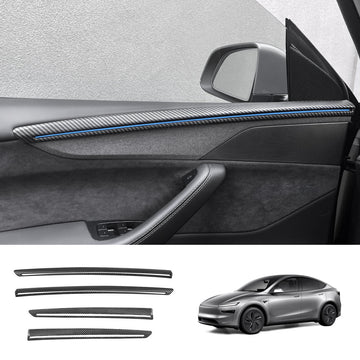 ABS Interior Door Panel Upper Trim Covers (4Pcs) for Tesla Model Y Juniper - Tesery Official Store