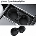 Black two-cup holder insert fitted in the center console with a separate product view