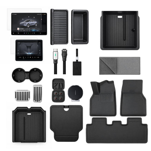 Accessories Kit for Tesla Model Y Premium (2025+) – 13-Piece Must-Have Bundle for New Owners - Tesery Official Store