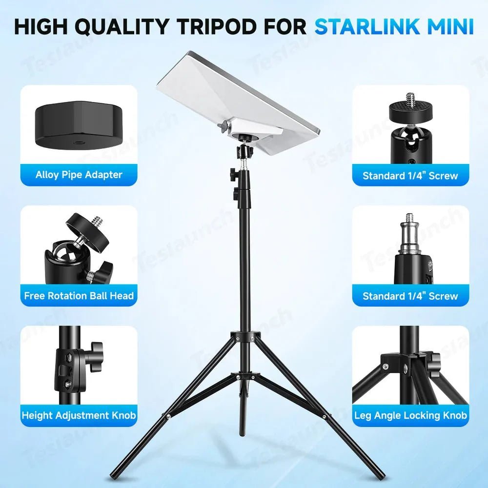 Adjustable Starlink Mini Tripod with 1/4 - 20 Thread Mount - Tesery Official Store