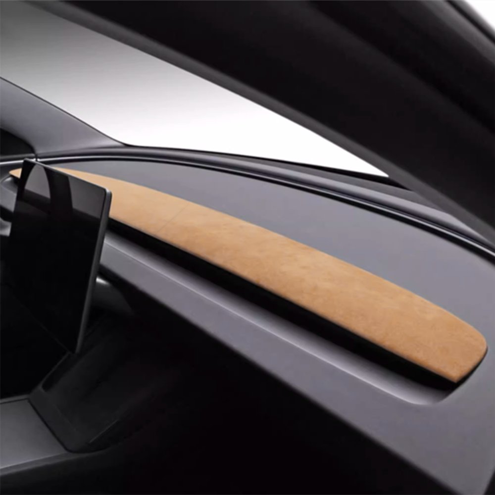 Alcantara Spliced Dash Trim for Tesla Model 3 Highland / Model Y Juniper (2PCS) - Tesery Official Store