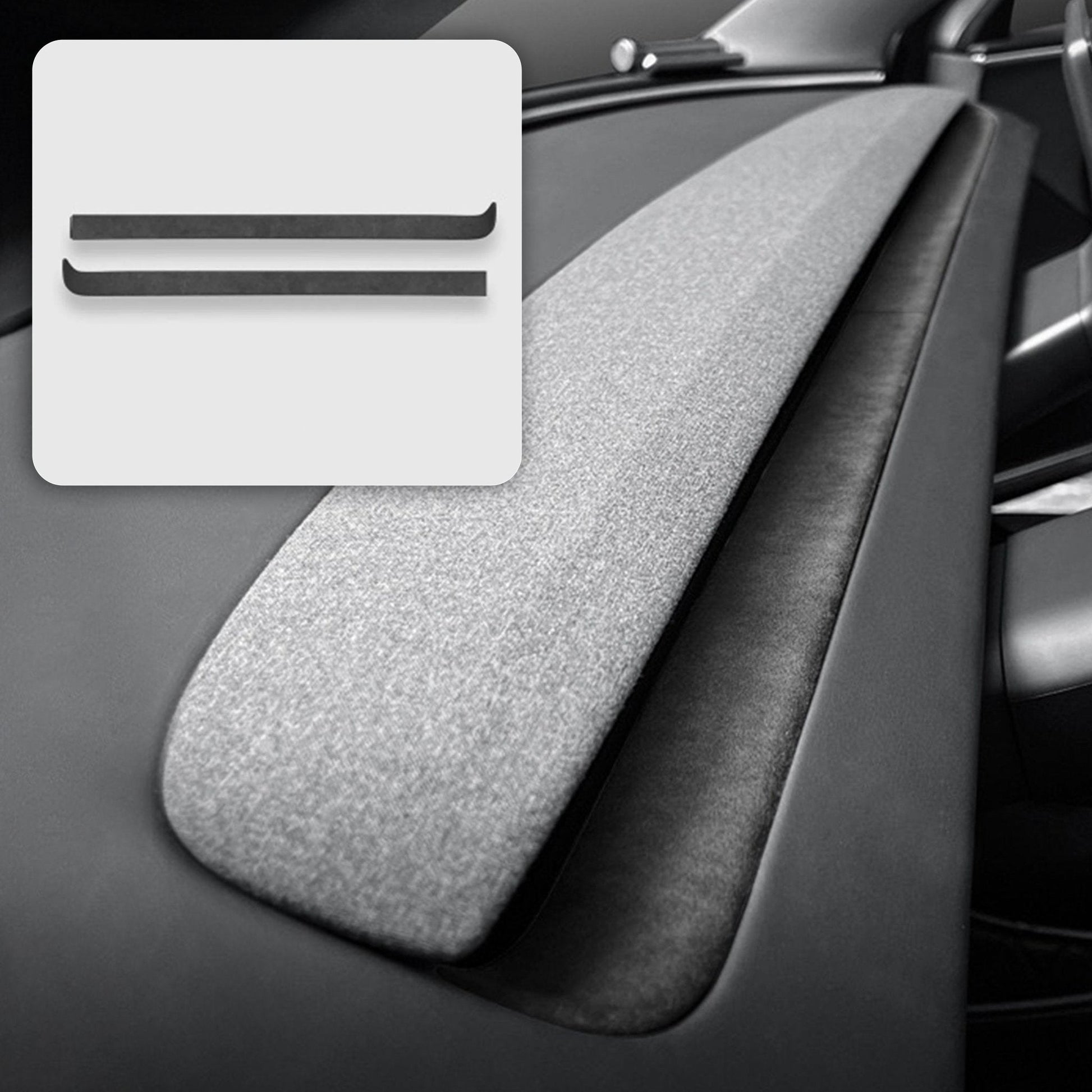 Alcantara Spliced Dash Trim for Tesla Model 3 Highland / Model Y Juniper (2PCS) - Tesery Official Store