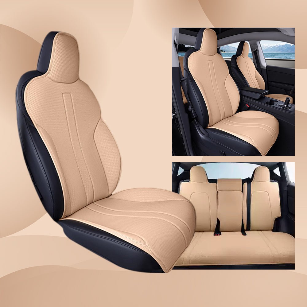 All Season Nappa Leather Seat Cover for Tesla Model 3/Y - Tesery Official Store