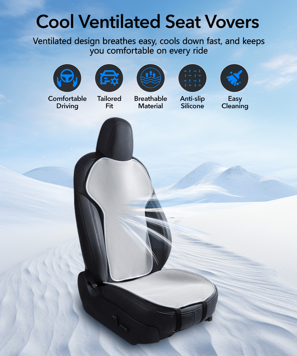 All Season Seat Ventilation Seat Covers for Model 3/Y - Tesery Official Store