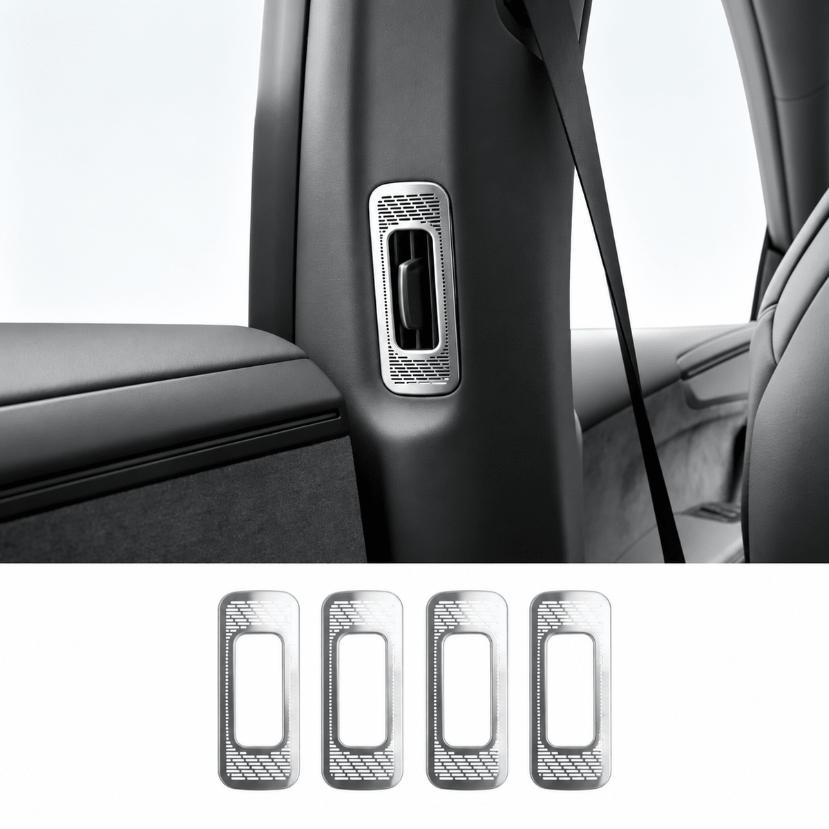 B & C-Pillar Air Vent Trim Covers for Model YL 6-Seat (4PCS) - Tesery Official Store