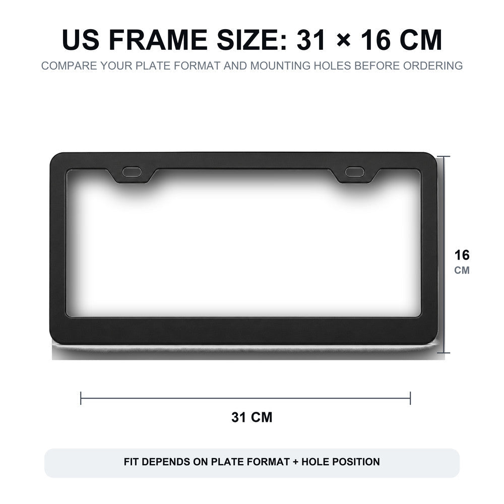 Black License Plate Frames for Tesla – 2 Pack, Front & Rear - Tesery Official Store