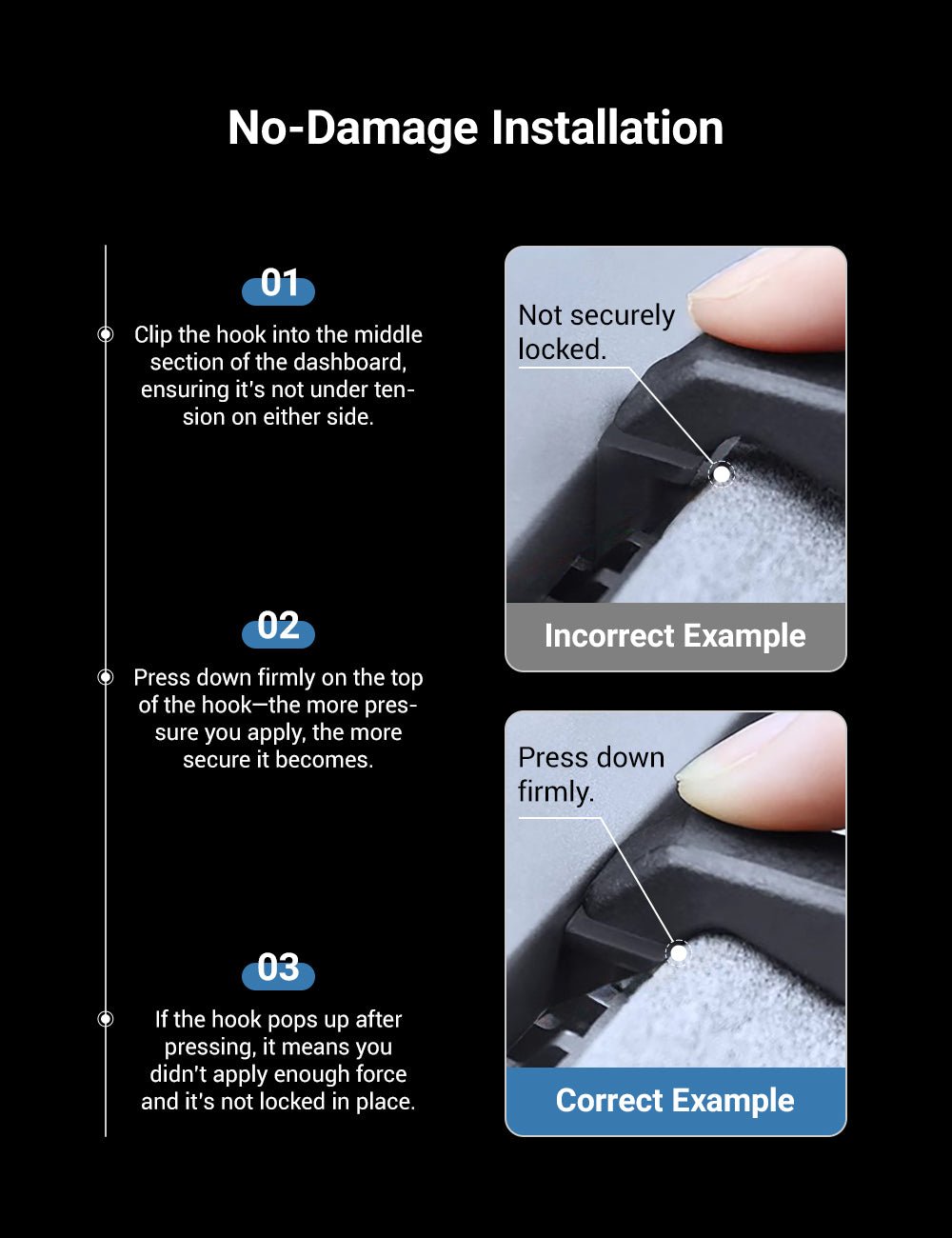 Car Dashboard Hooks For Tesla Model 3/Y【2PCS】 - Tesery Official Store