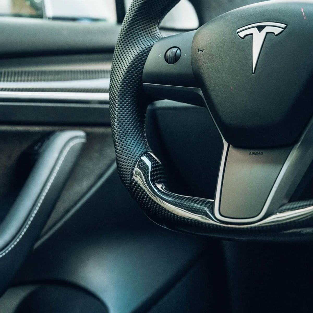 Carbon Fiber Sport Steering Wheel for Tesla Model 3 / Y 【Style 39】 - Tesery Official Store