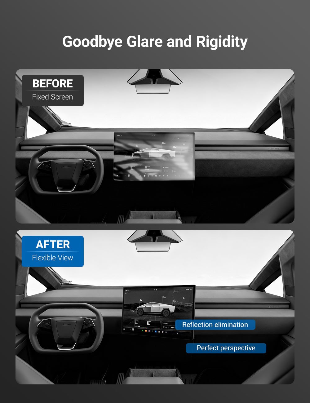 Center Screen Swivel Rotating Mount Kit for Tesla Cybertruck - Tesery Official Store