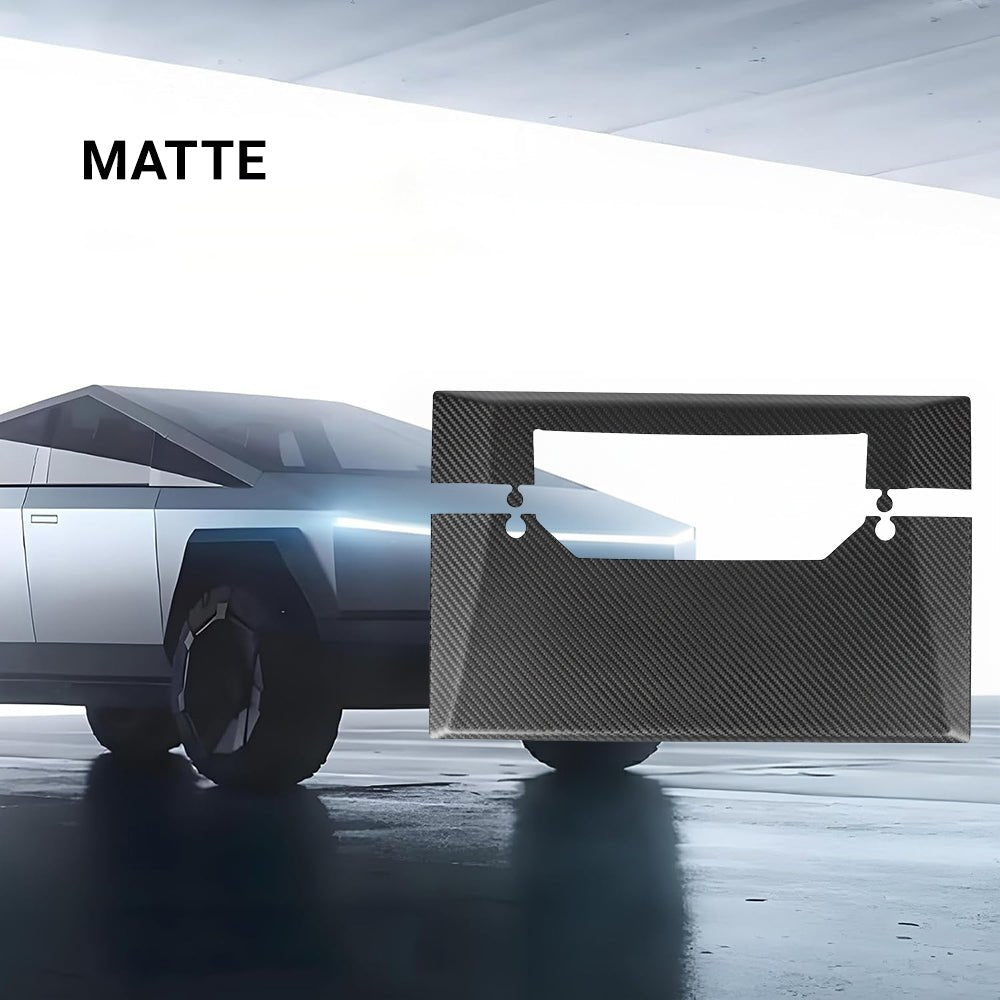 Cybertruck Display Back Overlay | Real Dry Carbon Fiber Center Screen Cover - Tesery Official Store