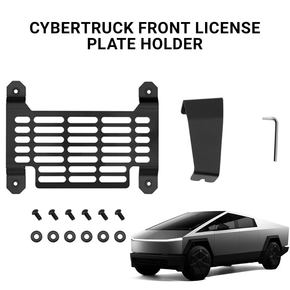 Cybertruck Front License Plate Holder | No - Drill, Anti - Theft Mounting Kit - Tesery Official Store