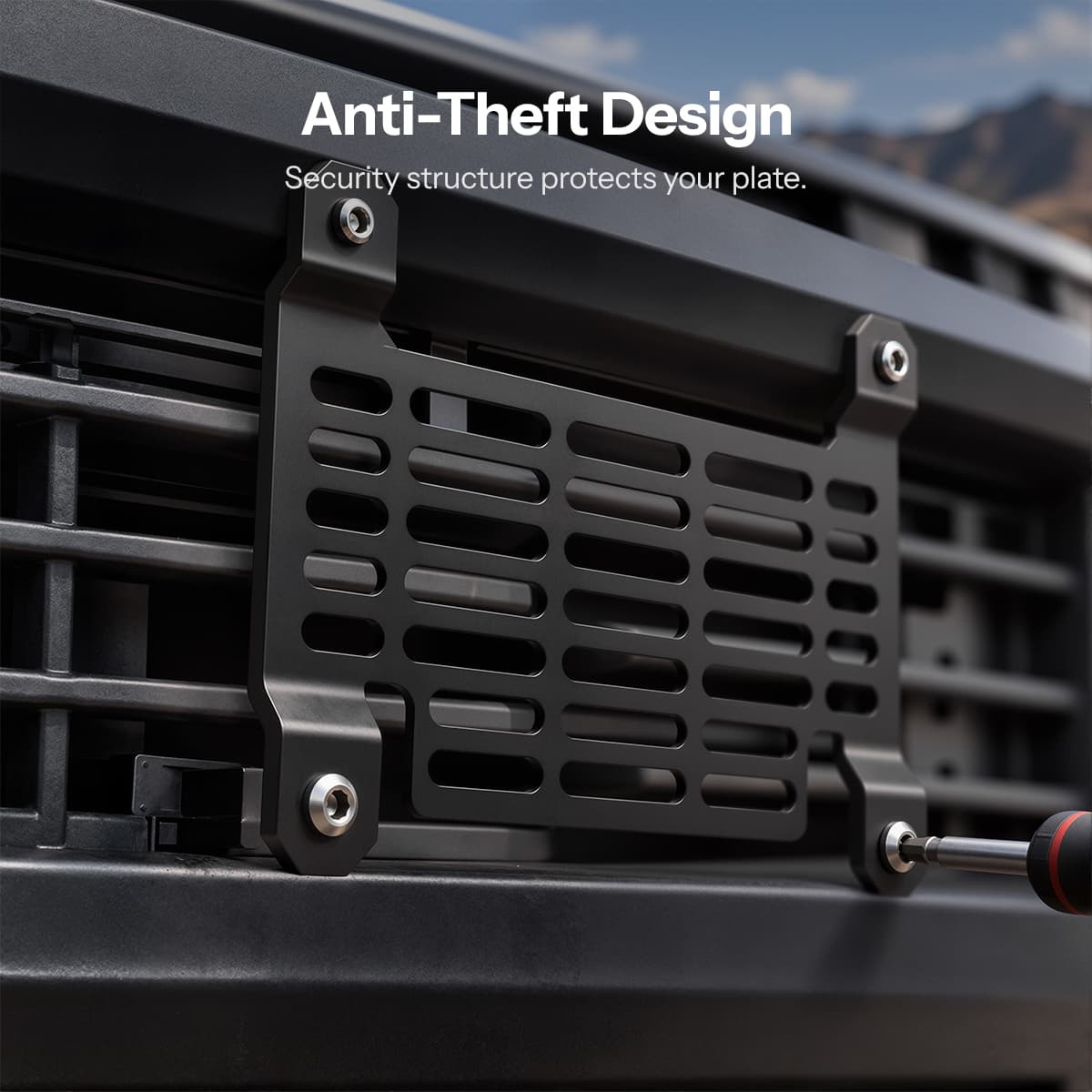 Cybertruck Front License Plate Holder | No-Drill, Anti-Theft Mounting Kit - Tesery Official Store