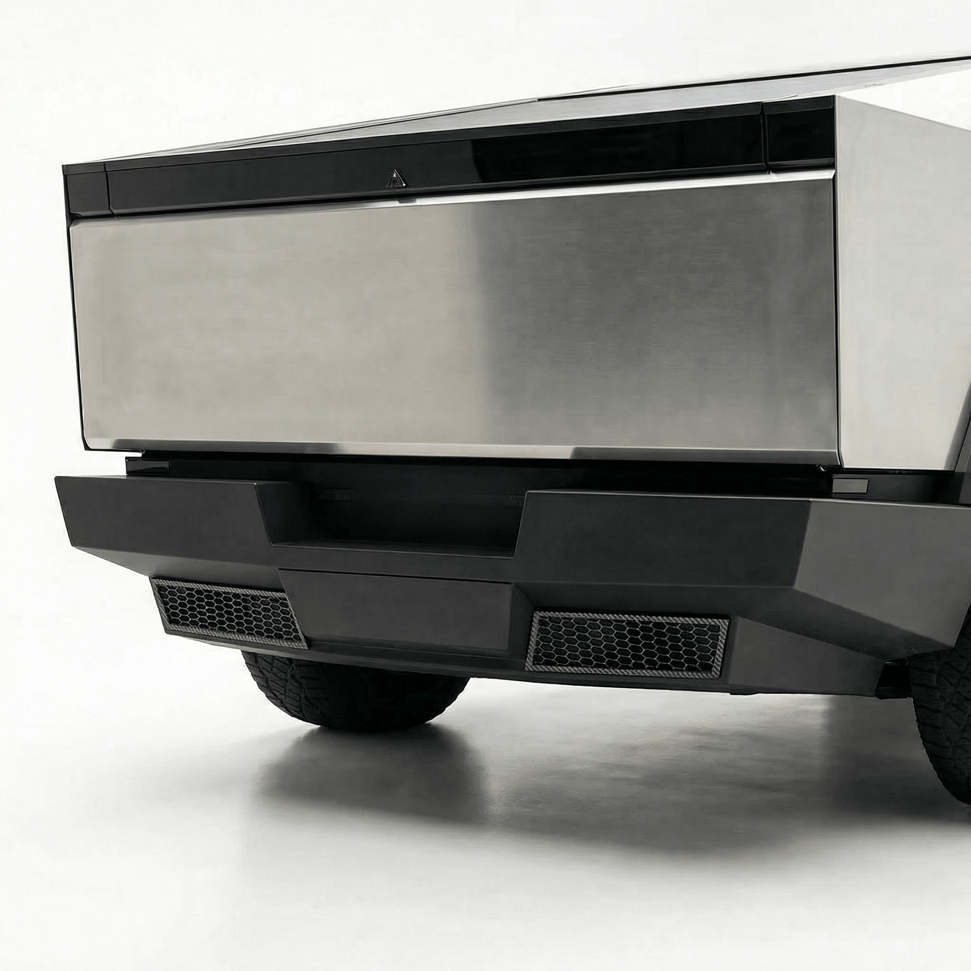 Cybertruck Rear Bumper Honeycomb Trim Cover – Carbon Fiber Style Protective Guard - Tesery Official Store