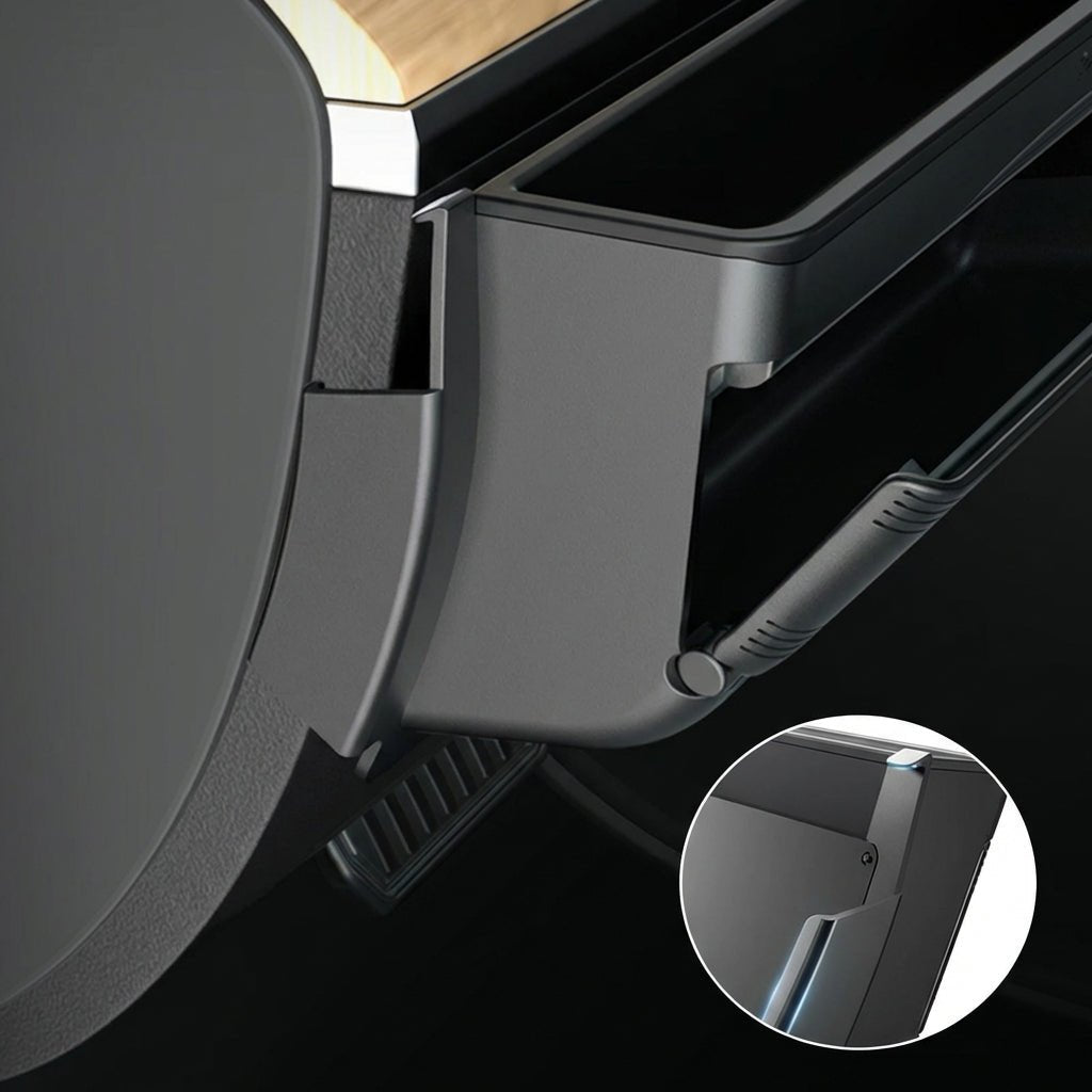 Dashboard Side Organizer & Mini Glove Box for Tesla Model Y Juniper 2025+ (LHD) - Tesery Official Store