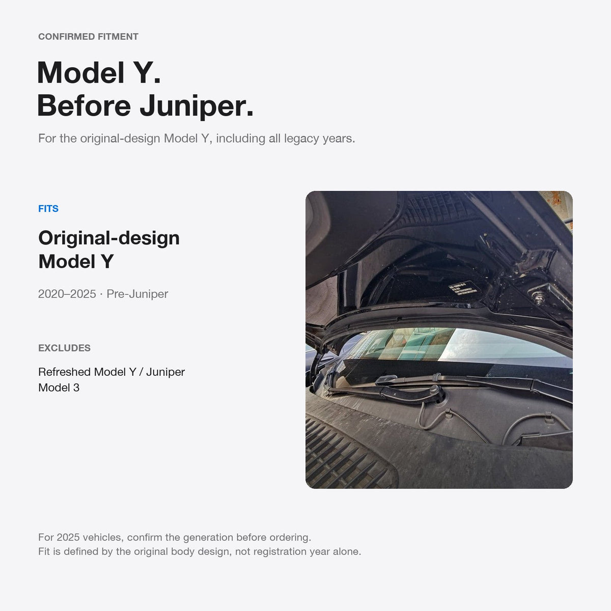 Double-Channel Hood Weatherstrip for Tesla Model Y (Pre-Juniper) - Tesery Official Store