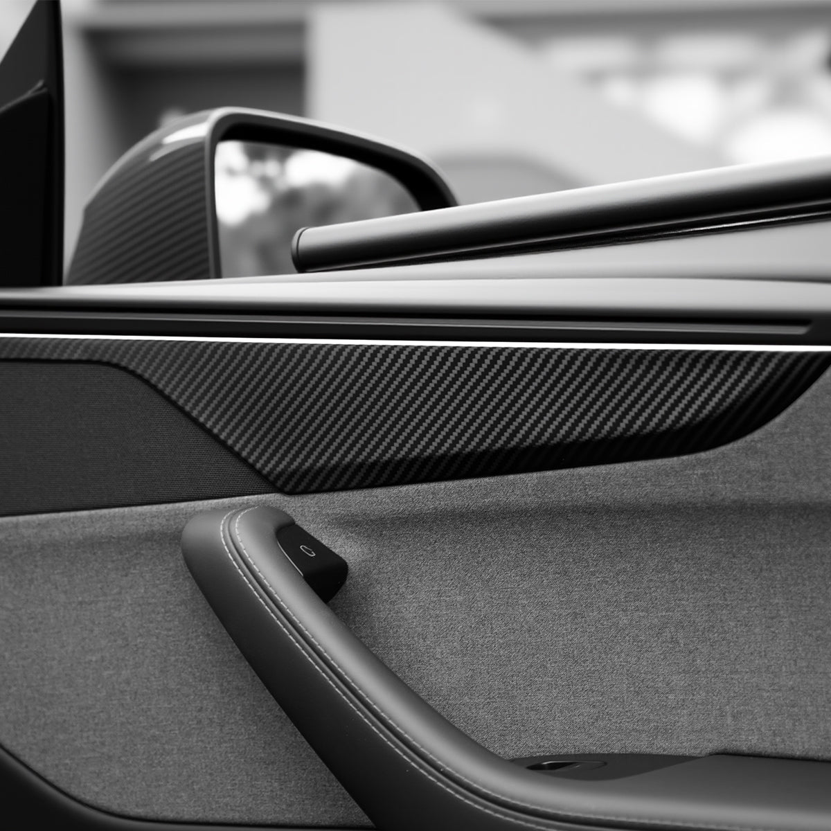 Dry Carbon Fiber Door Panel Trim Covers for Model Y Juniper - Tesery Official Store