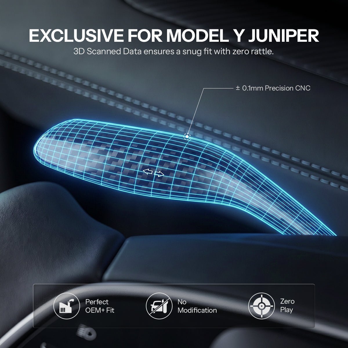 Dry Carbon Fiber Turn Signal Stalk Cover for Model Y Juniper / Model 3 Highland - Tesery Official Store