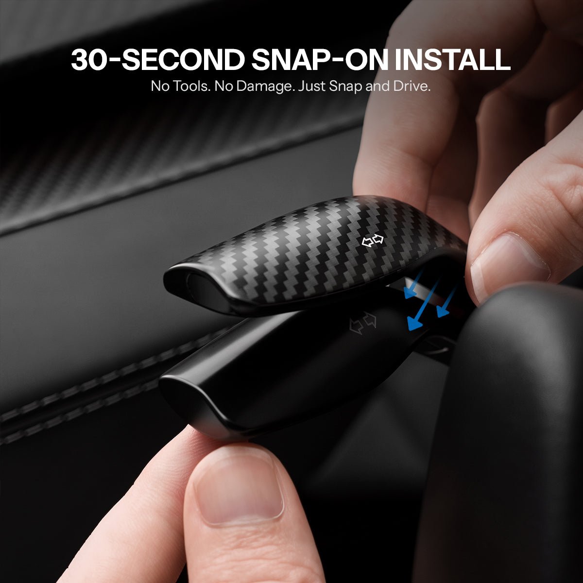 Dry Carbon Fiber Turn Signal Stalk Cover for Model Y Juniper / Model 3 Highland - Tesery Official Store
