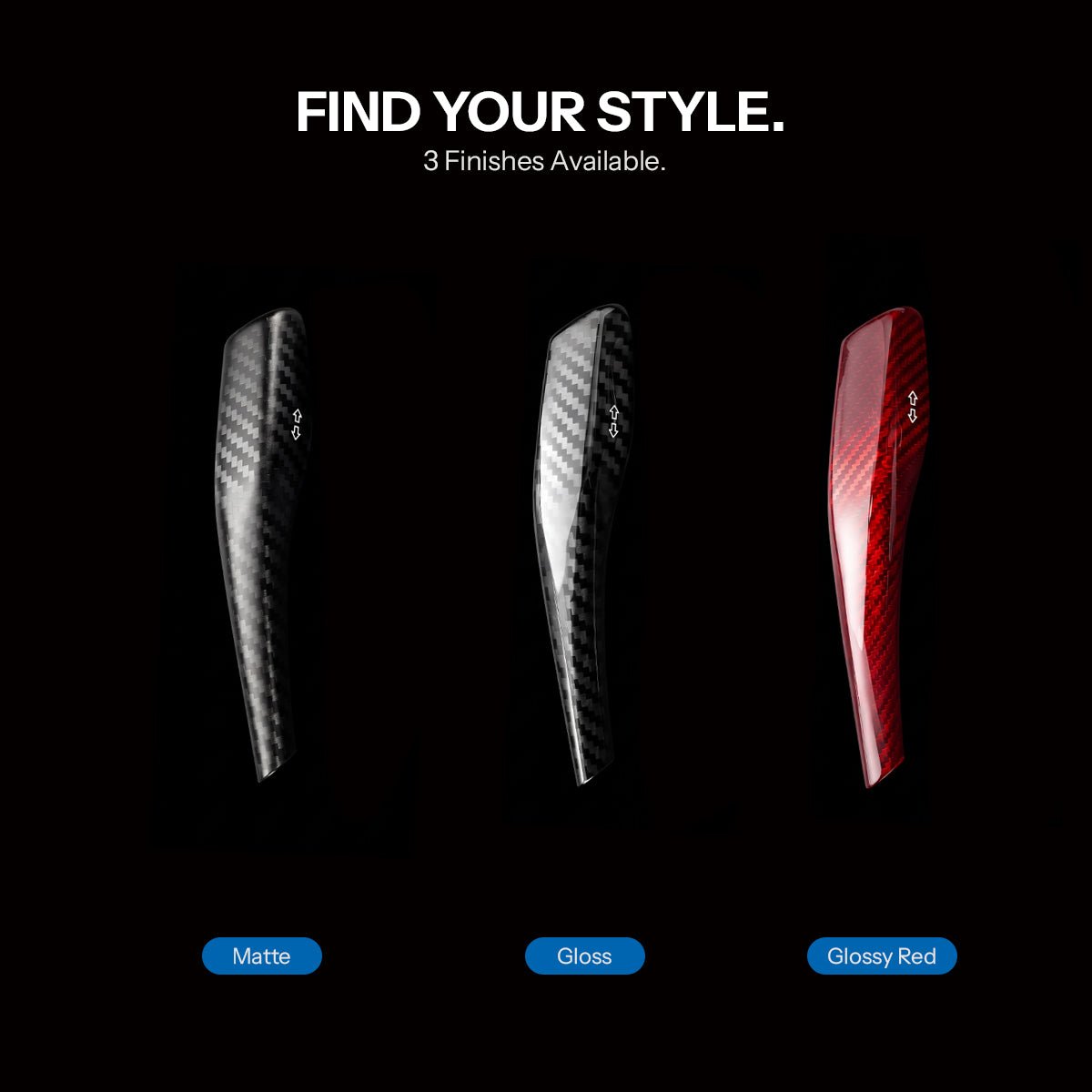 Dry Carbon Fiber Turn Signal Stalk Cover for Model Y Juniper / Model 3 Highland - Tesery Official Store