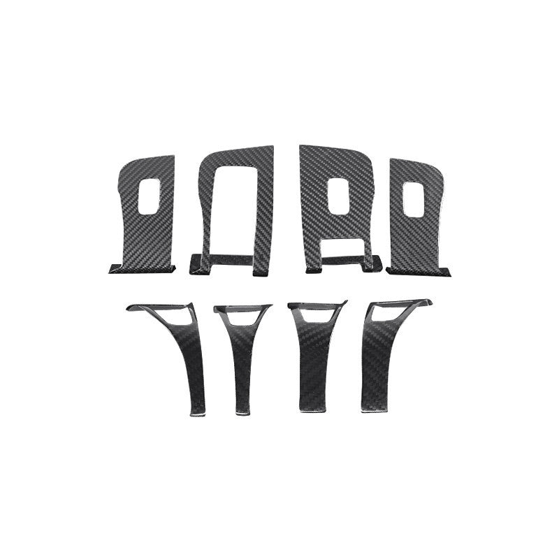 Dry Carbon Fiber Window & Door Switch Covers for Model Y / Model 3 Highland（Left Hand Drive） - Tesery Official Store