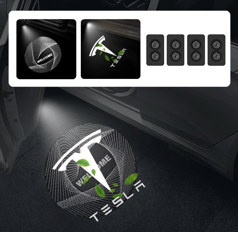 Dynamic 3D LED Puddle Lights for Model 3/Y (2017 - Present) | 360° Adjustable - Tesery Official Store