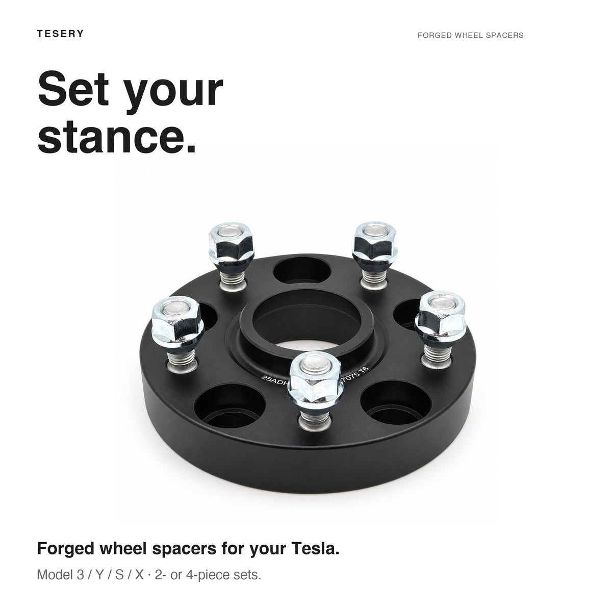 Forged Wheel Spacer for Tesla Model 3/Y/X/S (a set 4pcs) - Tesery Official Store