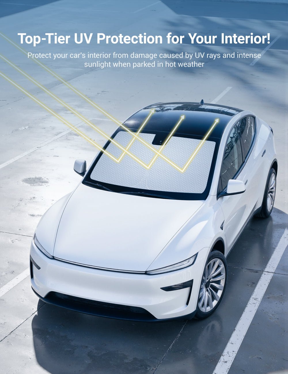 Graphene Front Windshield Sunshade for Model 3 Highland / Model Y Juniper - Tesery Official Store