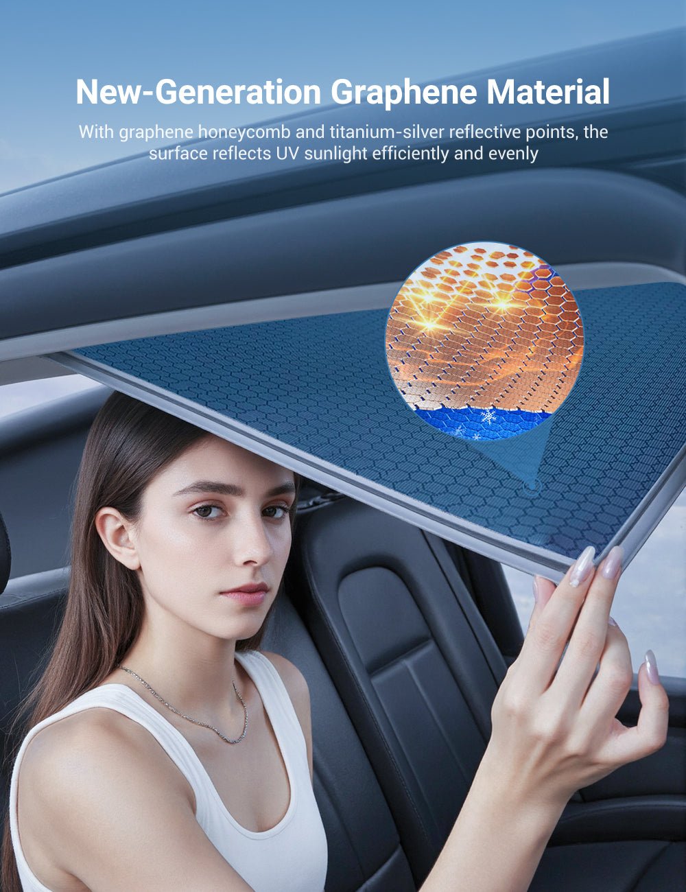 Graphene Front Windshield Sunshade for Model 3 Highland / Model Y Juniper - Tesery Official Store